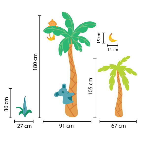 SEND KIDS TO THE TROPICS Floor and wall sticker collection