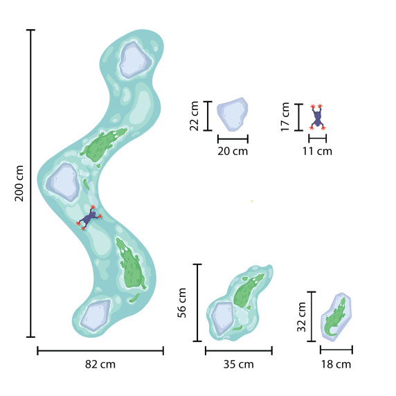 SEND KIDS TO THE TROPICS Floor and wall sticker collection