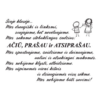 IN THIS CLASS... Sticker on the wall Student rules