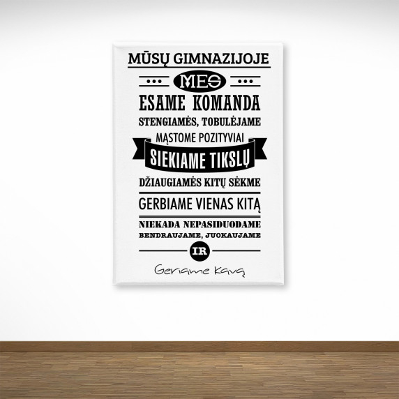 Mūsu vidusskolas attēls uz audekla