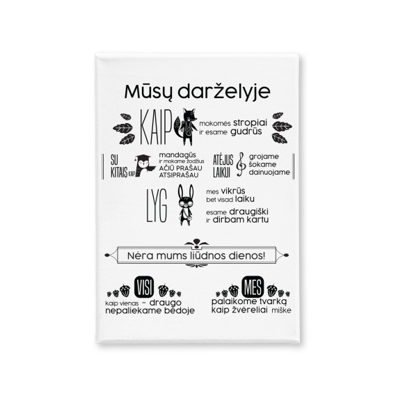 BARNENS BETEENDEAVTAL Bild på duk