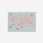 PINK WORLD MAP painting on canvas