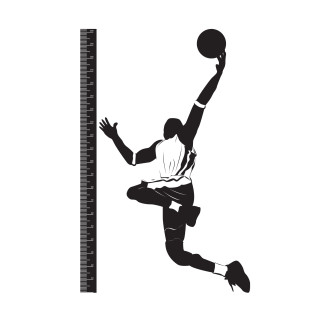BASKETBALL PLAYER Height Chart - Sticker BASKETBALL PLAYER Height Chart - Sticker