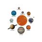 SOLAR SYSTEM PLANETS Educational wall stickers