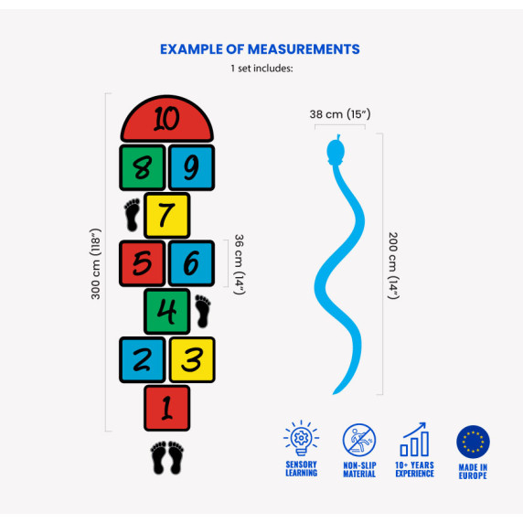 ACTIVE GAMES Large set of floor stickers