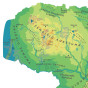 MAP OF LITHUANIAN NATURE Educational wall sticker