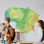 MAP OF LITHUANIAN NATURE Educational wall sticker