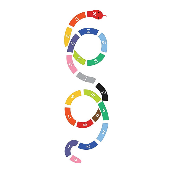 NUMBER SNAKE Floor sticker for math games