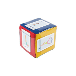 Game dice with transparent pockets